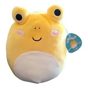 Squishmallows Leigh Yellow Spotted Toad 11in Plush 2022 Kellytoy NWT UK Import